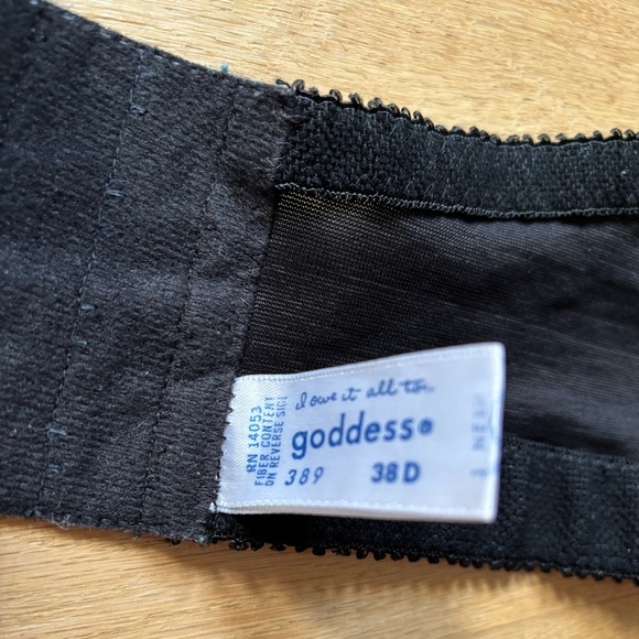 Vintage Goddess ILGWU I Owe It All To Strapless Underwire Bra Size 38D - Picture 5 of 10